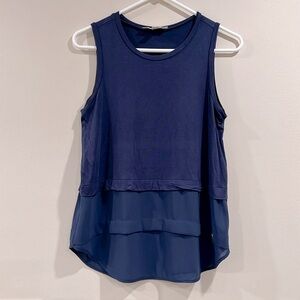 🔥NWOT Michael Kors Navy Blue Sleeveless Layered Top🔥